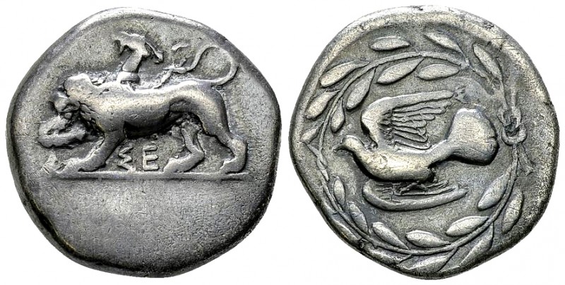 Sicyon AR Stater, c. 400 BC 

 Sicyon , Sicyonia. AR Stater (23-24 mm, 11.75 g...