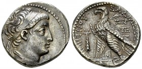 Demetrios II Nikator AR Tetradrachm, Tyre 

Seleukid Kings. Demetrios II. Nikator (1st reign, 145-139 BC). AR Tetradrachm (24-26 mm, 14.14 g), 145-1...