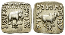 Apollodotos I AR Drachm, c. 174-165 BC 

Kings of Bactria. Apollodotos I. (c. 174-165 BC). AR Drachm (16 mm, 2.39 g).
Obv. BAΣIΛEΩΣ AΠOΛΛOΔOTOΥ ΣΩΘ...