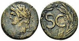 Domitianus AE20, Antiochia 

 Domitianus (81-96 AD). AE20 (7.64 g), Syria, Antiochia.
Obv. IMP DOMITIANVS CAES AVG, laureate head to left.
Rev. La...
