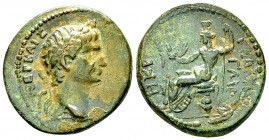 Traianus AE21, Gabala 

 Traianus (98-117 AD). AE21 (8.46 g), Seleucis and Pieria, Gabala, dated 143/128 = 98 AD.
Obv. NEΡ KAIC TΡAIA CEB ΓEΡ, Laur...