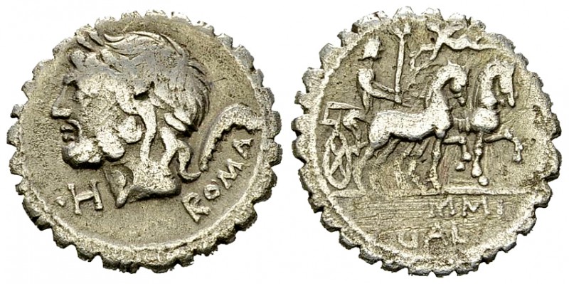 L. Memmius Galerius AR Denarius serratus, 106 BC 

 L. Memmius Galerius . AR D...