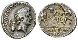 Sextus Pompeius AR Denarius, c. 42-40 BC 

 Sextus Pompeius († 35 BC). AR Denarius (17-29 mm, 3.90 g), Sicily, c. 42-40 BC.
Obv. MAG PIVS IMP ITER,...