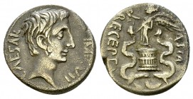 Octavianus AR Quinarius, ASIA RECEPTA 

 Octavianus . AR Quinarius (14 mm, 1.69 g), Brundisium or Roma, 29-28 BC.
Obv. CAESAR IMP VII, Bare head of...