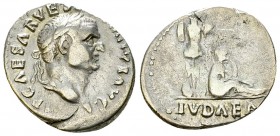 Vespasian AR Denarius, Jewish Victory reverse 

 Vespasianus (69-79 AD). AR Denarius (16-18 mm, 3.38 g). Roma, c. December 69-early 70.
Obv. IMP CA...