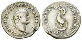 Titus AR Denarius, Dolphin reverse 

 Titus (79-81). AR Denarius (18 mm, 3.25 g), Rome, c. 80.
Obv. IMP TITVS CAES VESPASIAN AVG P M, Laureate head...