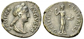 Sabina AR Denarius, Venus reverse 

Hadrianus (117-138 AD) for Sabina . AR Denarius (17-18 mm, 3.23 g), Rome.
Obv. SABINA AVGVSTA, Draped bust to r...