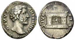 Divus Antoninus Pius AR Denarius, Altar reverse 

Marcus Aurelius (161-180 AD) for Divus Antoninus Pius (+ 161 AD). AR Denarius (17 mm, 3.36 g).
Ob...