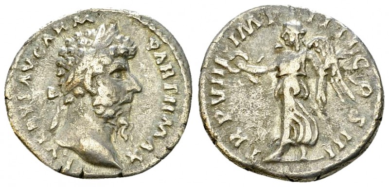 Lucius Verus AR Denarius, Victory reverse 

 Lucius Verus (161-169 AD). AR Den...