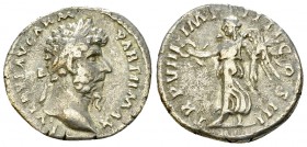 Lucius Verus AR Denarius, Victory reverse 

 Lucius Verus (161-169 AD). AR Denarius (18-19 mm, 3.29 g), Rome, 167/168 AD.
Obv. L VERVS AVG ARM PART...