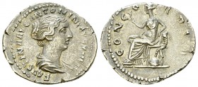 Faustina II AR Denarius, Concordia reverse 

Antoninus Pius (138-161 AD) for Faustina Filia . AR Denarius (18-20 mm, 3.02 g), Rome.
Obv. FAVSTINA A...