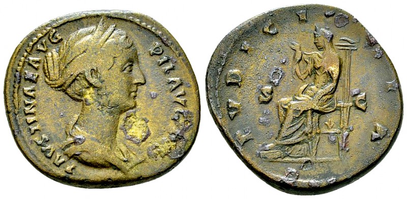 Faustina II AE Dupondius, Pudicitia reverse 

Antoninus Pius (138-161 AD) for ...