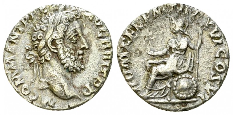 Commodus AR Denarius, Roma reverse 

 Commodus (177-192 AD). AR Denarius (16 m...