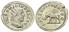 Philip I AR Antoninianus, Elephant reverse 

 Philip I. Arabs (244-249 AD). AR Antoninianus (22-24 mm, 3.47 g), Rome, 247-249 AD.
Obv. IM PHILIPPVS...