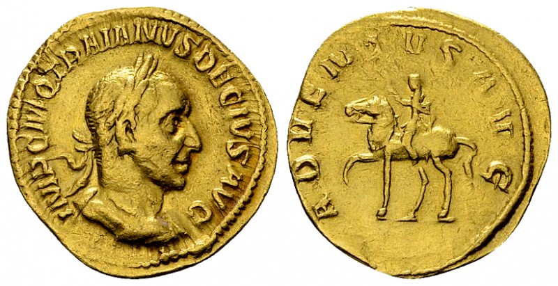 Traianus Decius Aureus, Adventus reverse 

 Trajan Decius (249-251 AD). Aureus...