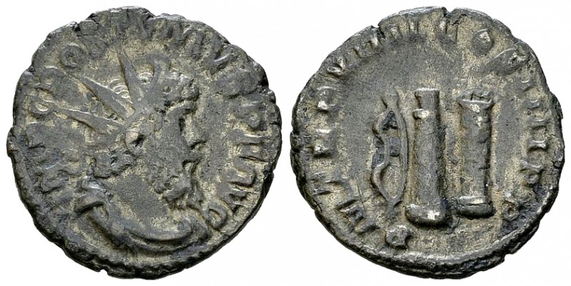 Postumus Antoninianus, bow, club and quiver 

 Postumus (260-269 AD). Billon A...