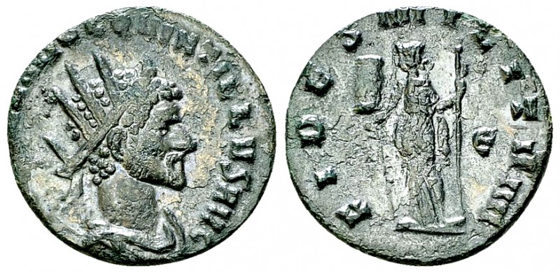Quintillus AE Antoninianus, Fides reverse 

 Quintillus (270 AD). AE Antoninia...