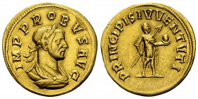 Probus Aureus, Cyzikus, extremely rare 

 Probus (276-282 AD). Aureus (20-21 mm, 5.28 g), Cyzikus.
Obv. IMP PROBVS AVG, Laureate, draped and cuiras...