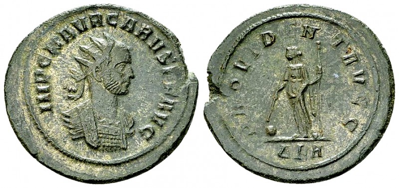 Carus AE Antoninianus, Providentia reverse 

 Carus (282-283 AD). AE Antoninia...