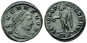 Severus II AE 1/4 Nummus, Siscia 

 Severus II (306-307 AD). AE 1/4 Nummus (19 mm, 2.12 g), Siscia.
Obv. SEVERVS NOB C, laureate bust to right.
Re...