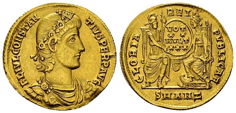 Constantius II AV Solidus, Antioch 

 Constantius II. (337-361 AD). AV Solidus...