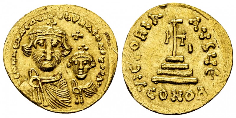 Heraclius AV Solidus 

 Heraclius (610-641 AD), with Constantinus . AV Solidus...