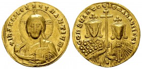 Constantine VII, with Romanus II, AV Solidus 

 Constantine VII, with Romanus II (945-959 AD). AV Solidus (20 mm, 4.42 g), Constantinopolis, c. 955-...