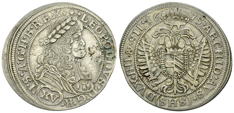 Leopold I, AR 15 Kreuzer 1675 

Habsburg. Leopold I. (1657-1705). AR 15 Kreuze...