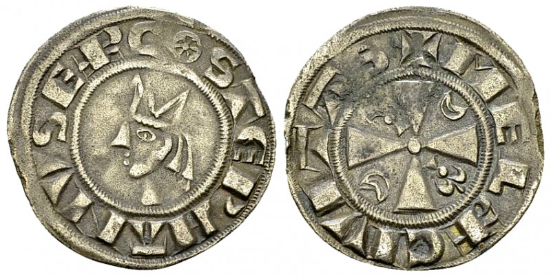 Evêché de Meaux, BI Denier 

France. Evêché de Meaux. Etienne de la Chapelle (...