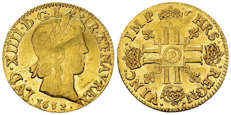 Louis XIV, Louis d'or à la mèche longue 1654 D, Lyon 

France, Royaume. Louis ...