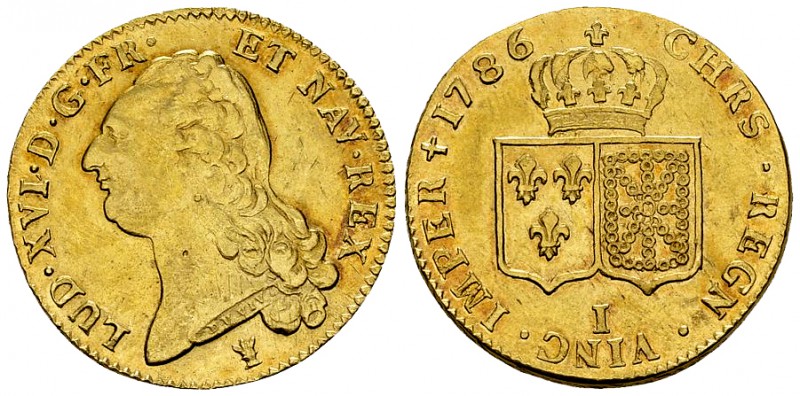 Louis XVI, Double Louis d'or au buste nu 1786 A, Paris 

France, Royaume. Loui...