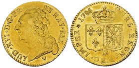 Louis XVI, Louis d'or au buste nu 1786 BB, Strasbourg 

France, Royaume. Louis XVI (1774-1793 AD). Louis d'or au buste nu 1786 BB (24 mm, 7.62 g), S...