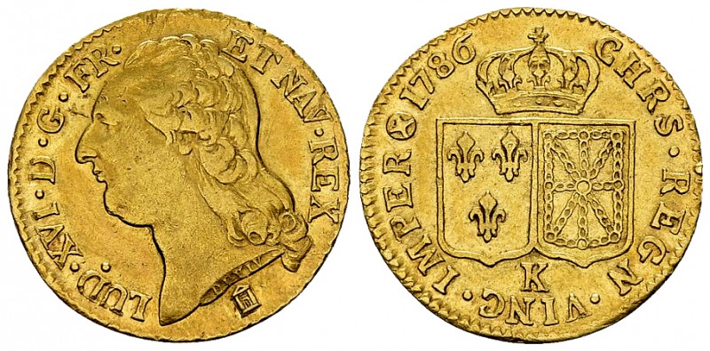 Louis XVI, Louis d'or au buste nu 1786 K, Bordeaux 

France, Royaume. Louis XV...