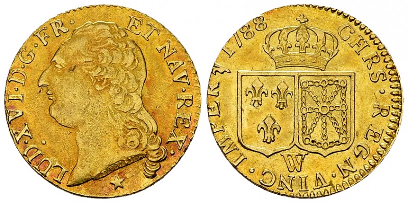 Louis XVI, Louis d'or au buste nu 1788 W, Lille 

France, Royaume. Louis XVI (...