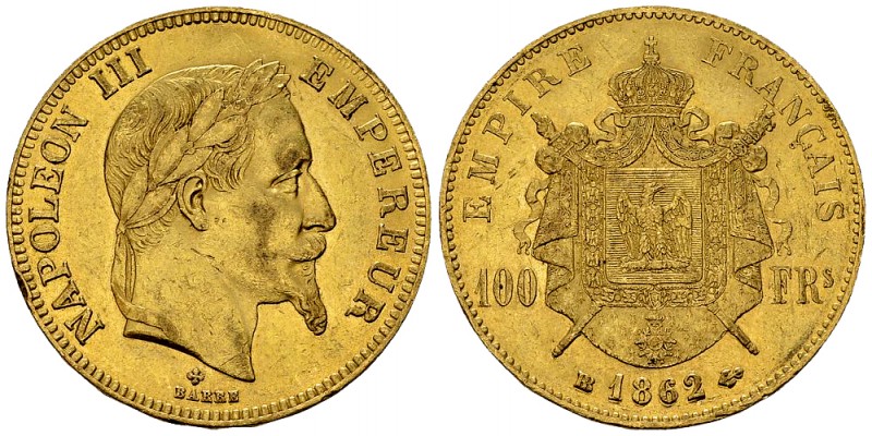 Napoléon III, AV 100 Francs 1862 BB, Strasbourg 

France, 2nd Empire. Napoléon...