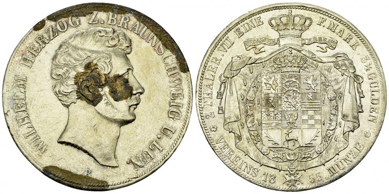 Braunschweig, AR Vereinsdoppeltaler 1855 B 

Deutschland, Braunschweig . Wilhe...