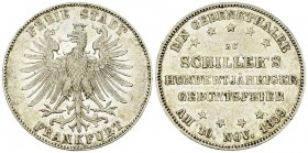 Frankfurt, AR Taler 1859 

Deutschland. Frankfurt , Freie Stadt. AR Taler 1859 (33 mm, 18.47 g), auf Schillers 100. Geburtstag.
AKS 43.

Gutes se...