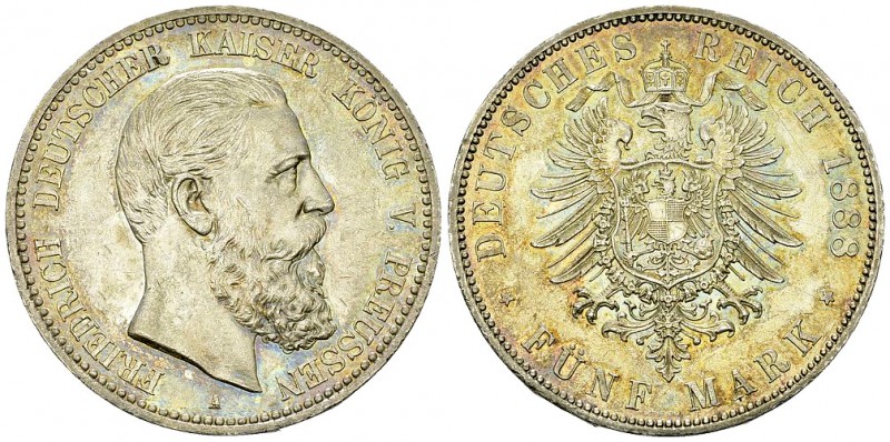 Preussen, AR 5 Mark 1888 A 

Deutschland, Preussen . Friedrich. AR 5 Mark 1888...