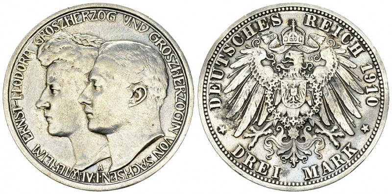 Sachsen-Weimar-Eisenach, AR 3 Mark 1910 A 

Deutschland, Sachsen-Weimar-Eisena...