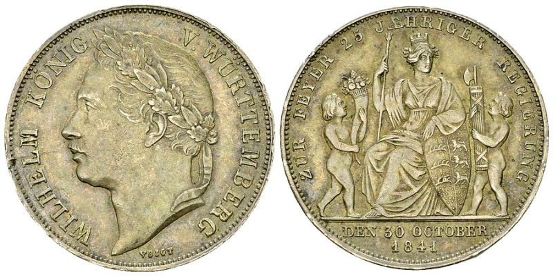 Württemberg, AR Gulden 1841 

Deutschland, Württemberg . Wilhelm. AR Gulden 18...