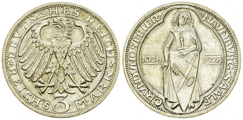 Weimarer Republik, AR 3 Reichsmark 1928 A 

Deutschland, Weimarer Republik . A...
