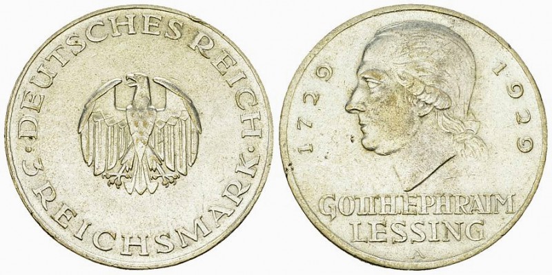 Weimarer Republik, AR 3 Reichsmark 1929 A 

Deutschland, Weimarer Republik . A...