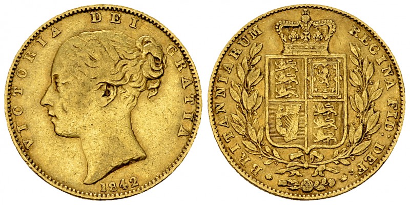 Victoria AV Sovereign 1842, open 2 in date 

Great Britain. Victoria (1837-190...