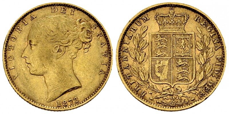 Victoria AV Sovereign 1872, 65 over 64 

Great Britain. Victoria (1837-1901). ...