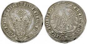Wenzel II AR Gans 

Luxembourg. Wenzel II (1st reign, 1383-1388). AR Gans (30 mm, 3.03 g). 
Obv. + WEnCEL’ · ROMΛnOR’ · Z : BOEM’ · RЄX, imperial e...