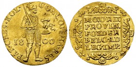 Holland AV Dukat 1800 

Netherlands. Holland . AV Ducat 1800 (21-22 mm, 3.38 g).
Delm. 1171B.

Good very fine.