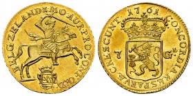 Utrecht AV 7 Gulden 1761 

Netherlands. Utrecht . AV 7 Gulden 1761 (22 mm, 4.97 g). "1/2 Golden rider".
KM 103.

Almost uncirculated.