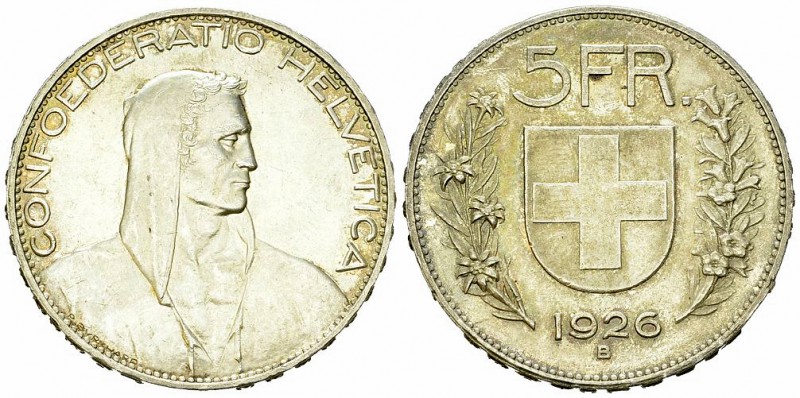 Schweiz, AR 5 Franken 1926 B 

 Schweiz, Eidgenossenschaft . AR 5 Franken 1926...