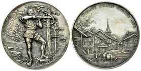 Genf, AR Schützenmedaille 1896 

Schweiz, Eidgenossenschaft. AR Medaille 1896 (32 mm, 17.02 g), Schützenmedaille.
Richter 690a.

Fast FDC.