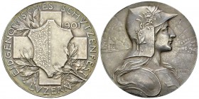 Luzern, AR Schützenmedaille 1901 

Schweiz, Eidgenossenschaft. AR Medaille 1901 (45 mm, 35.11 g), auf das Eidgenössisches Schützenfest in Luzern.
R...